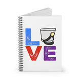 Marching Band - Love - Shako - Spiral Notebook - Ruled Line
