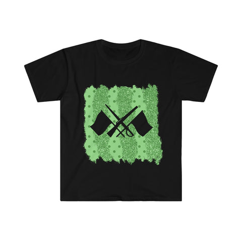 Vintage Green Glitter Dots - Color Guard - Unisex Softstyle T-Shirt