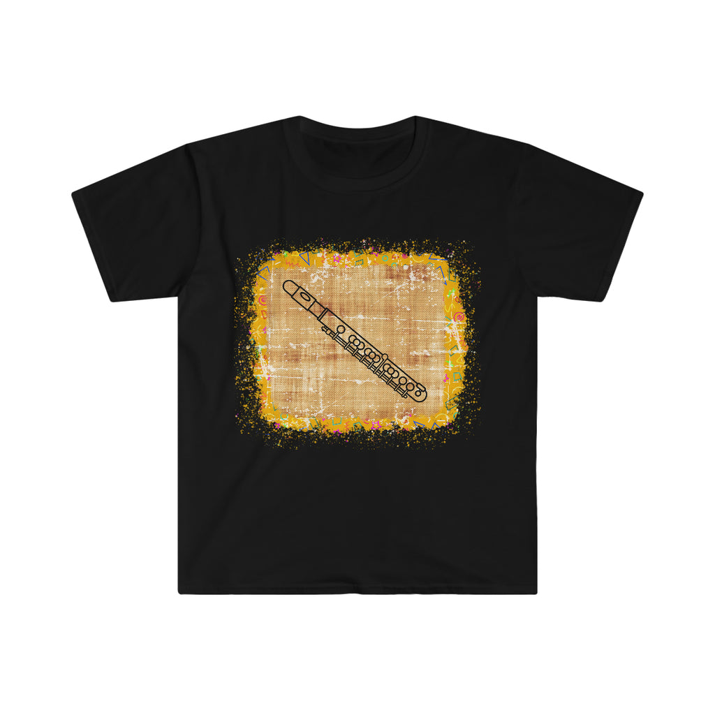 Vintage Yellow Burlap - Piccolo - Unisex Softstyle T-Shirt