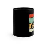 Vintage Grunge Lines - Tuba - 11oz Black Mug