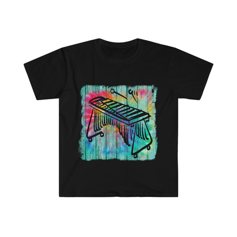 Vintage Wood Tie Dye Lines - Marimba - Unisex Softstyle T-Shirt