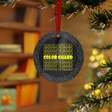Color Guard - Retro - Yellow - Metal Ornament