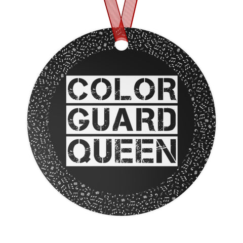 Color Guard Queen - White 3 - Metal Ornament