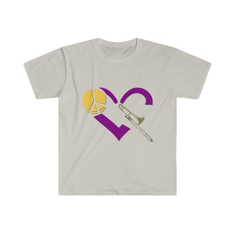 Peace, Love, Trombone - Unisex Softstyle T-Shirt