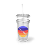 Vintage Grunge Circle Sunset - Piccolo - Suave Acrylic Cup
