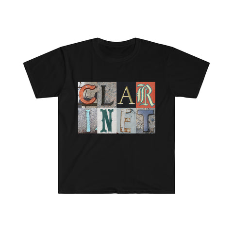 Clarinet - Artsy Alphabet - Unisex Softstyle T-Shirt