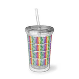 Vintage Rainbow Paint - Cymbals - Suave Acrylic Cup - Pattern