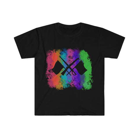 Vintage Rainbow Cloud - Color Guard - Unisex Softstyle T-Shirt