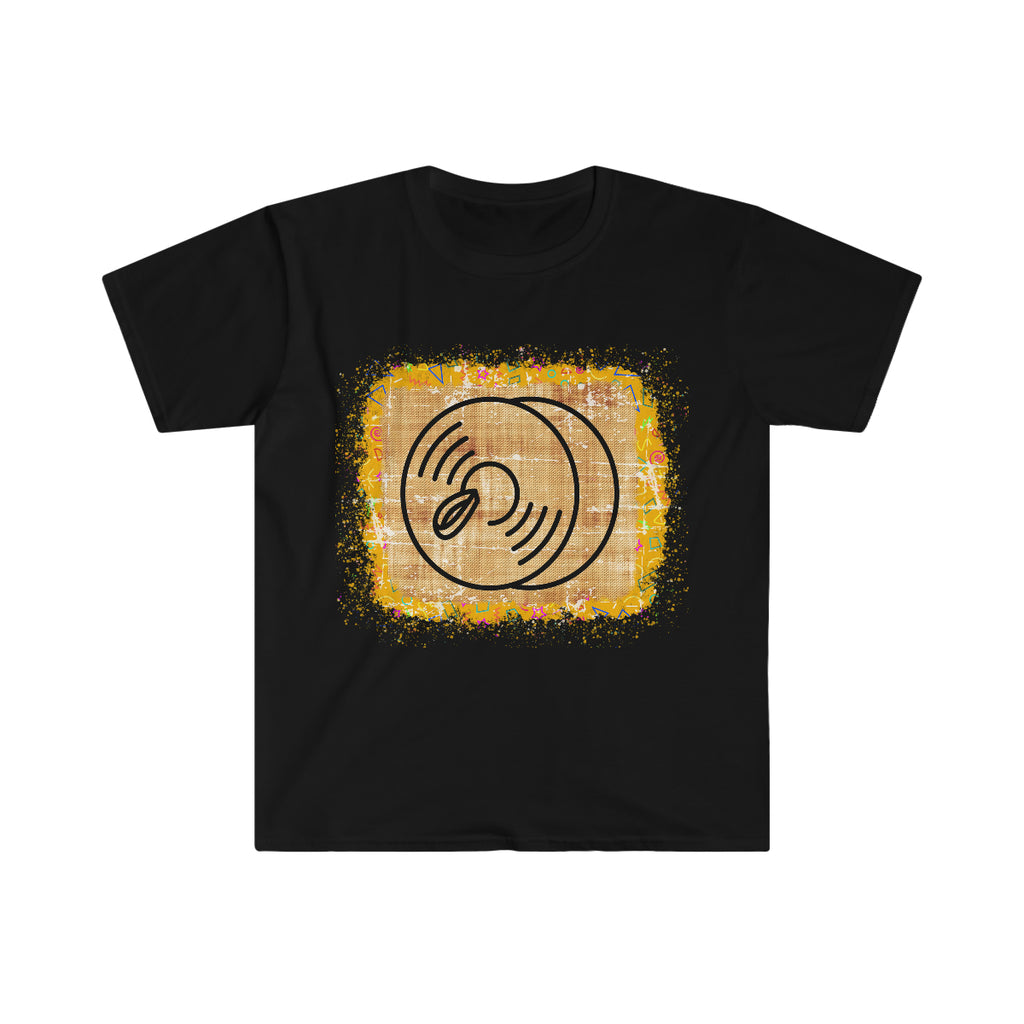 Vintage Yellow Burlap - Cymbals - Unisex Softstyle T-Shirt
