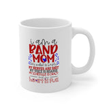 Band Mom - Fancy - Red - 11oz White Mug