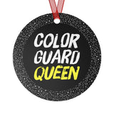 Color Guard Queen - White/Yellow - Metal Ornament