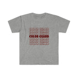 Color Guard - Retro - Maroon - Unisex Softstyle T-Shirt