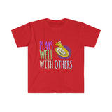 Plays Well With Others - Tuba - Unisex Softstyle T-Shirt