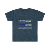 Band Mom Definition - Blue - Unisex Softstyle T-Shirt