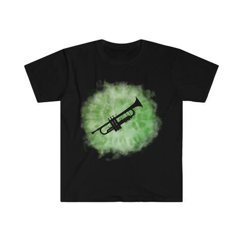 Vintage Green Cloud - Trumpet - Unisex Softstyle T-Shirt