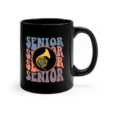 Senior Retro - French Horn - 11oz Black Mug
